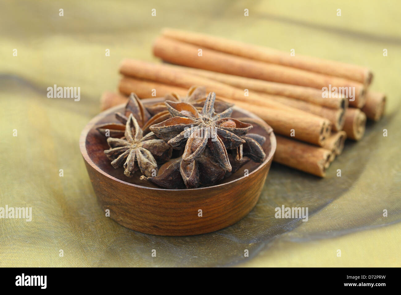 Bâtons de cannelle et anis étoilé Banque D'Images