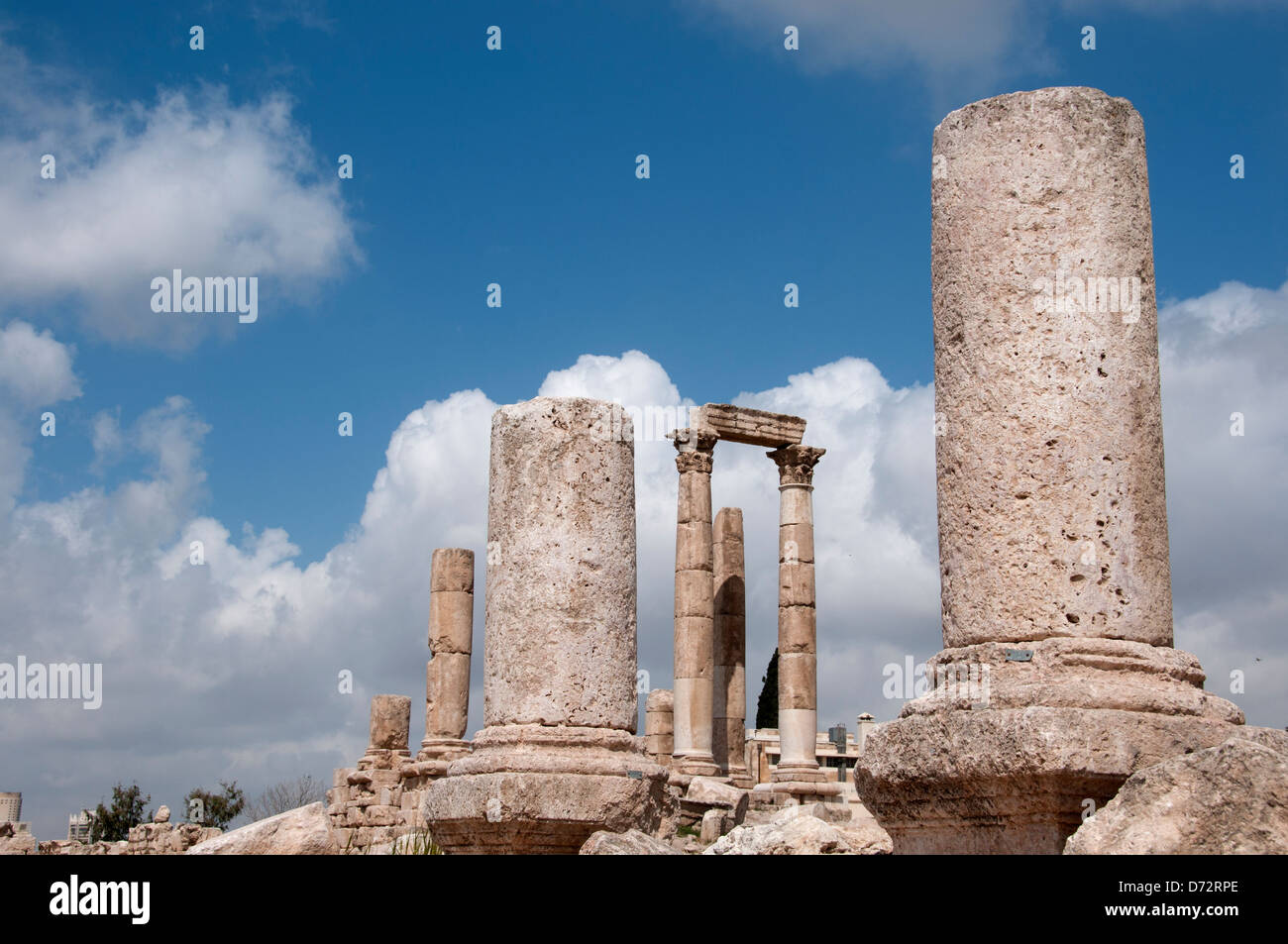 La Jordanie, Amman. La citadelle romaine. Vue touristique Banque D'Images