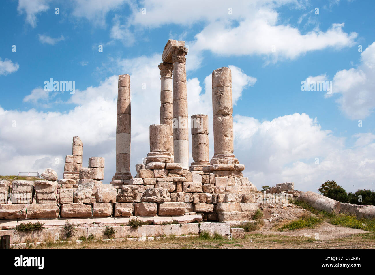 La Jordanie, Amman. La citadelle romaine Banque D'Images