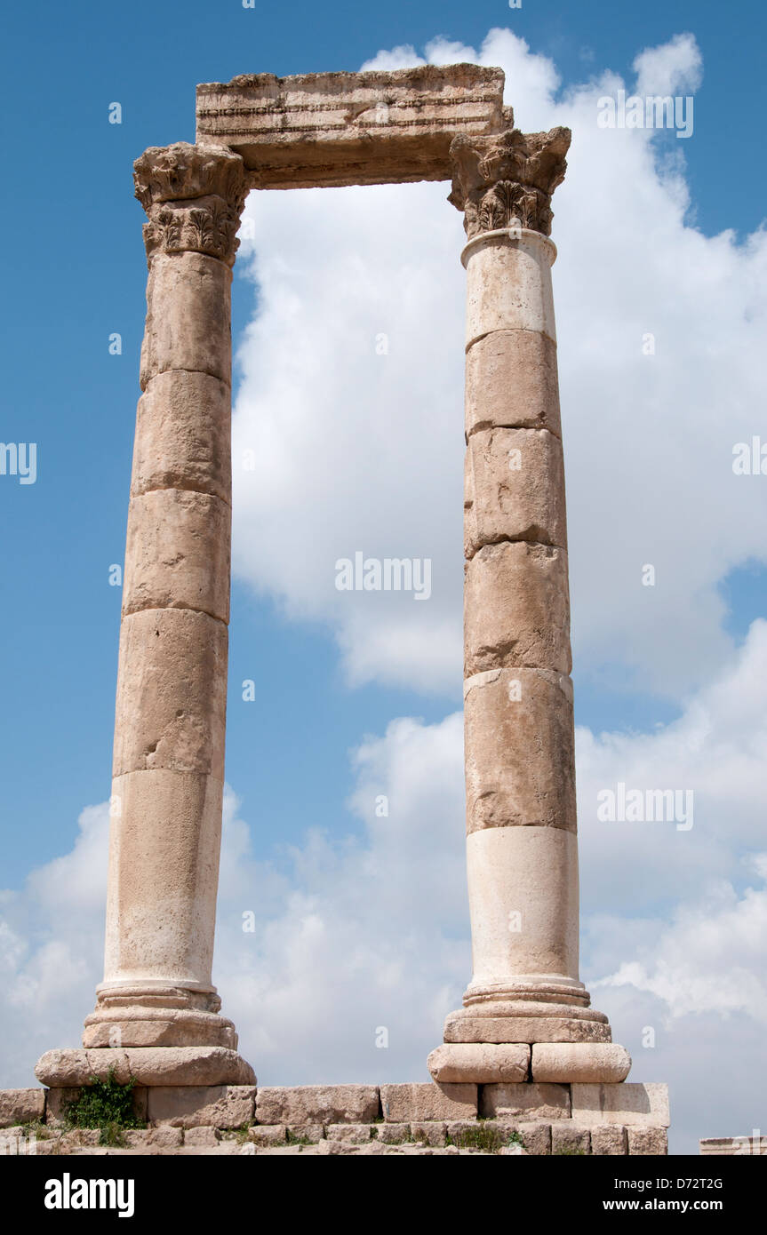 La Jordanie, Amman. La citadelle romaine. Arch. Banque D'Images
