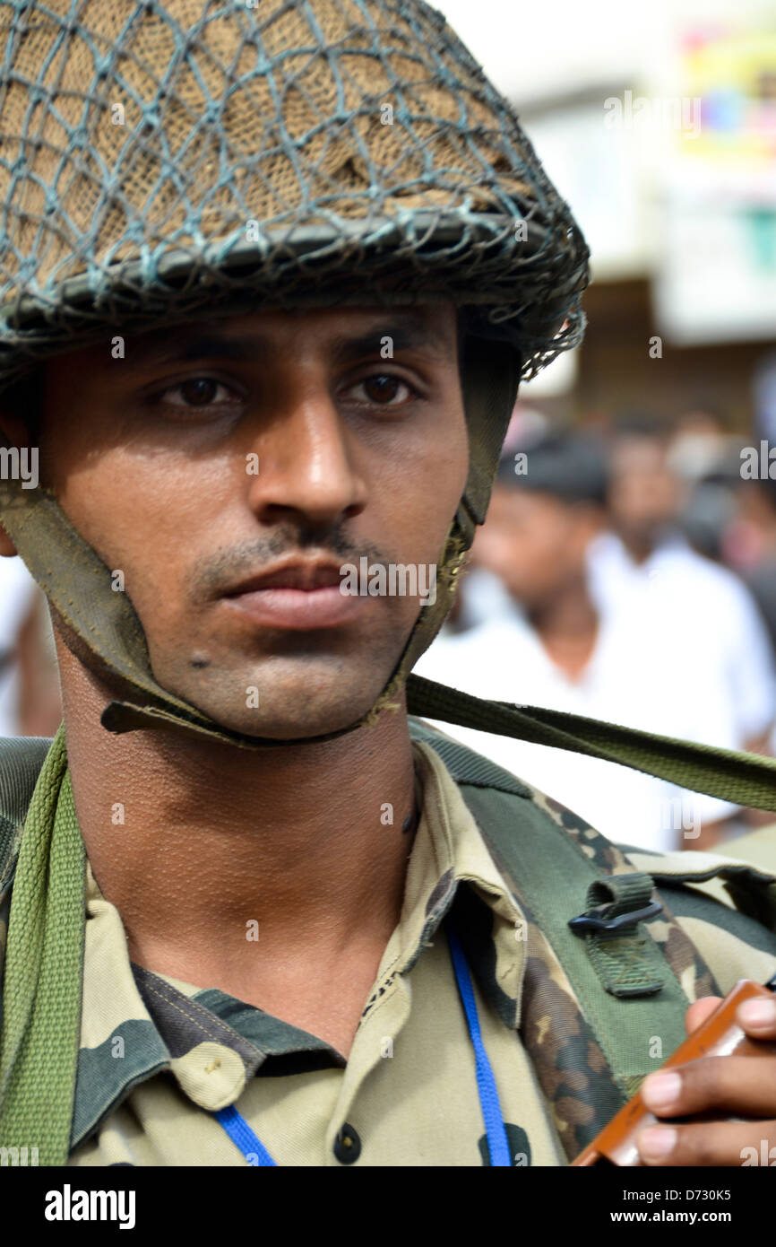 Les policiers indiens Banque D'Images