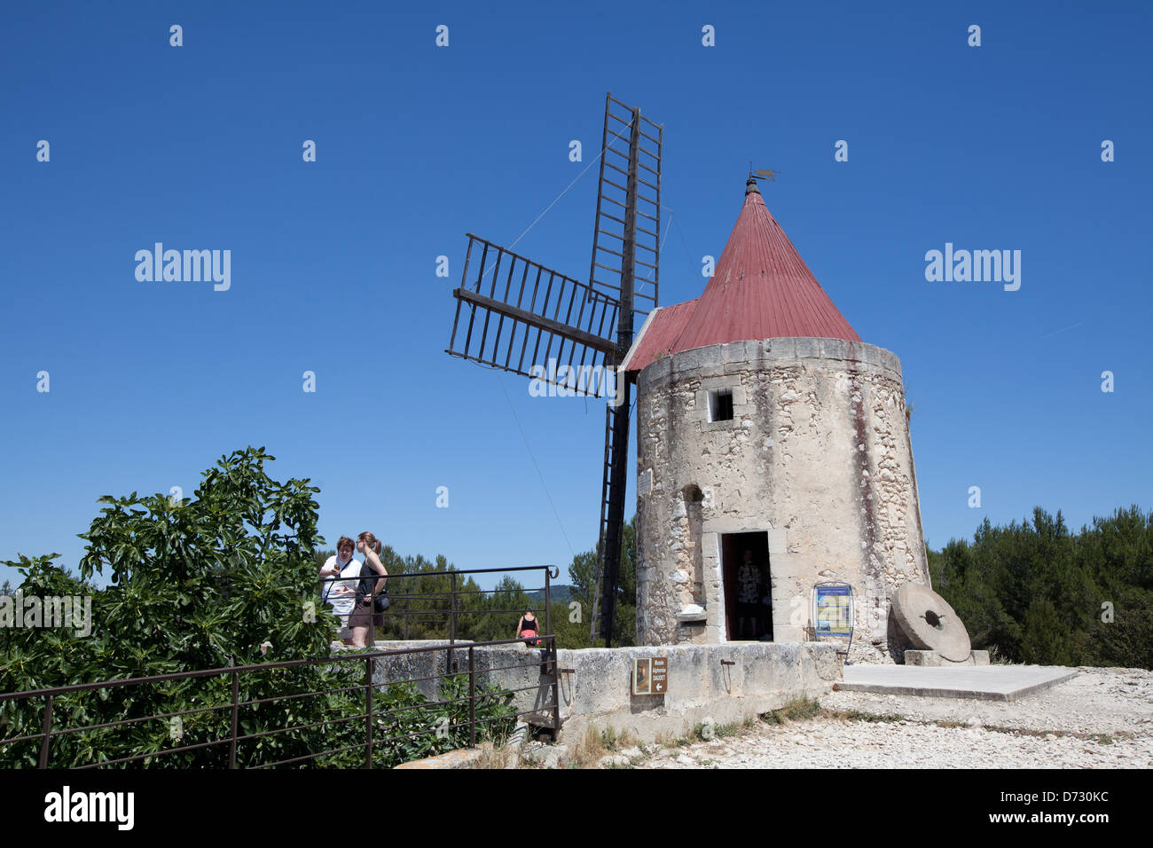 Saint-Martin-de-Crau, France, la Tour Moulin par Alphonse Daudet Banque D'Images