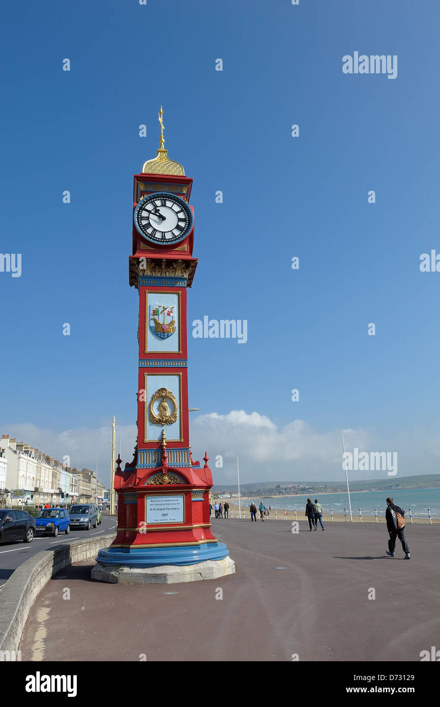 L'horloge du jubilé esplanade weymouth dorset england uk Banque D'Images