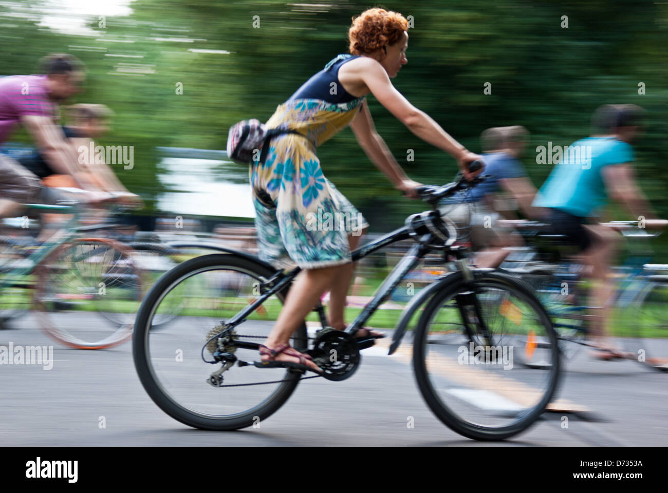 Cyclistes de la ville Banque D'Images