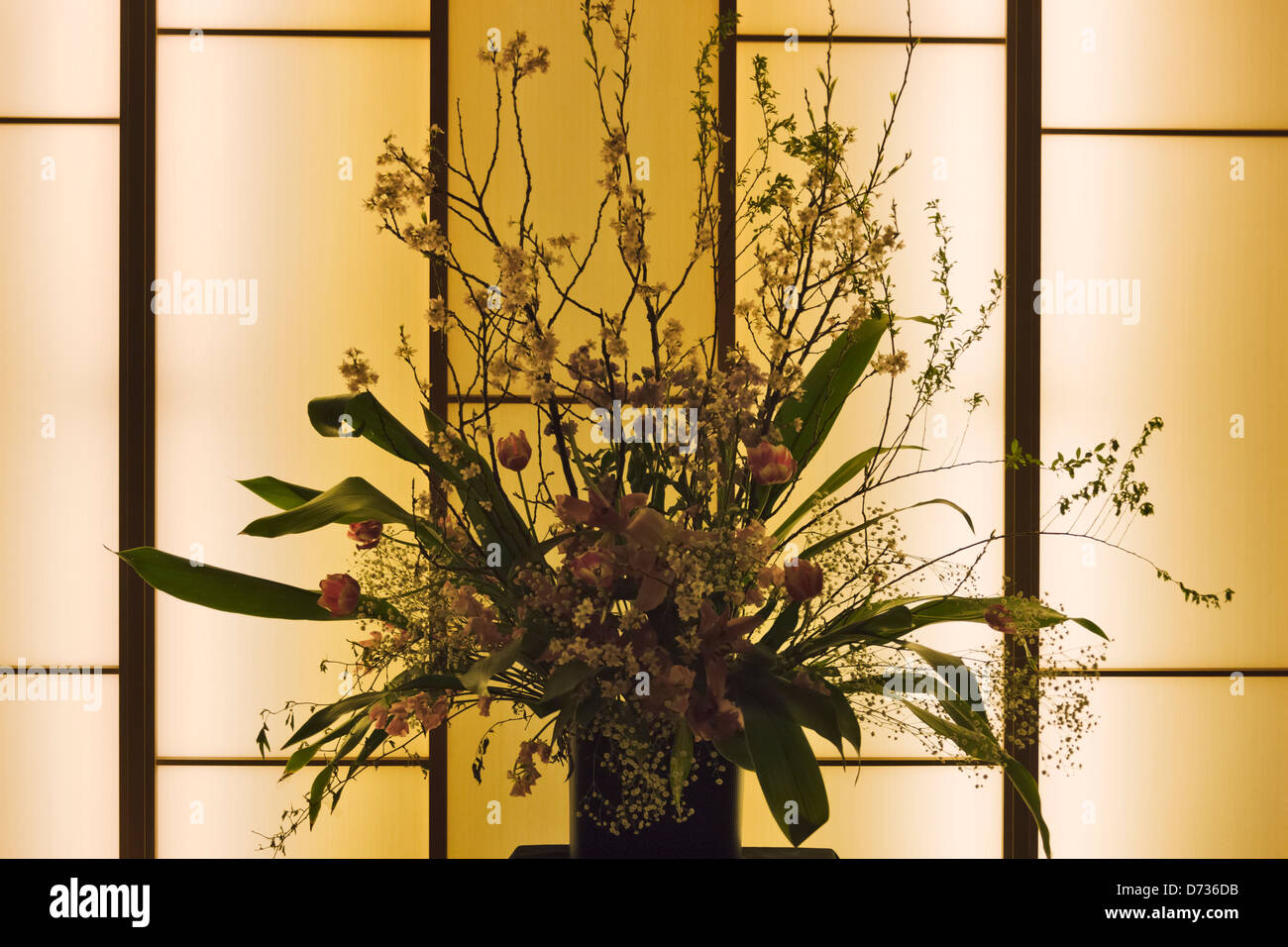 Arrangement floral, Japon Banque D'Images
