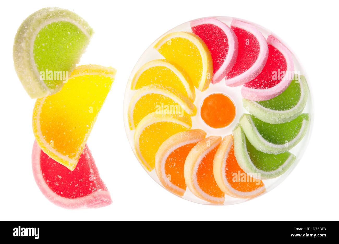 Les tendres bonbons saveur de fruits de jujubes Banque D'Images