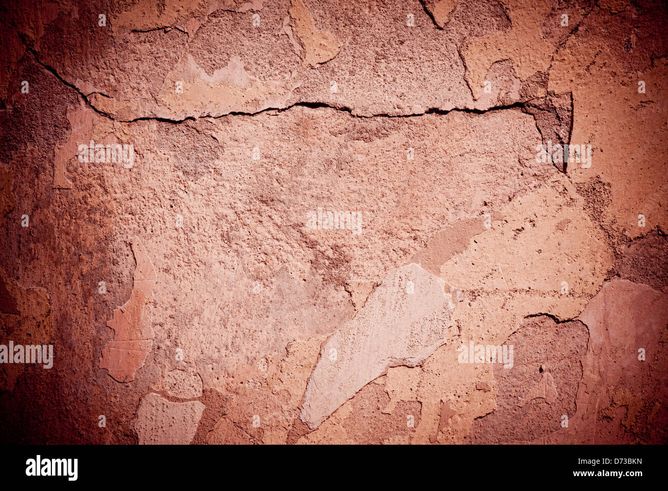 Ancienne peinture fissurée texture mur endommagé abstract Banque D'Images