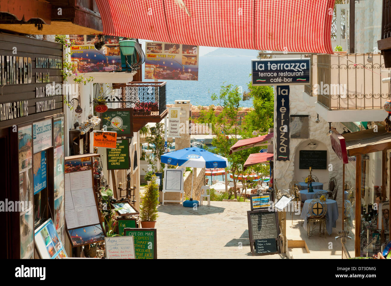 Scène de rue à Kalkan, Turquie, Méditerranée Banque D'Images