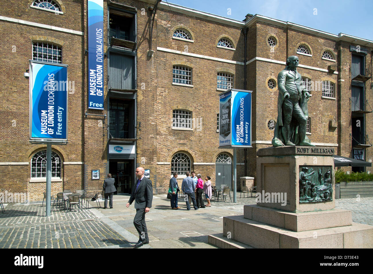 Londres, Grande-Bretagne, Musée des Docklands de Londres, un ancien entrepôt Banque D'Images