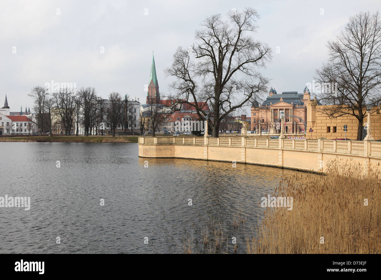Vue sur le centre-ville de Schwerin, Mecklenburg-Vorpommern, Allemagne. Banque D'Images