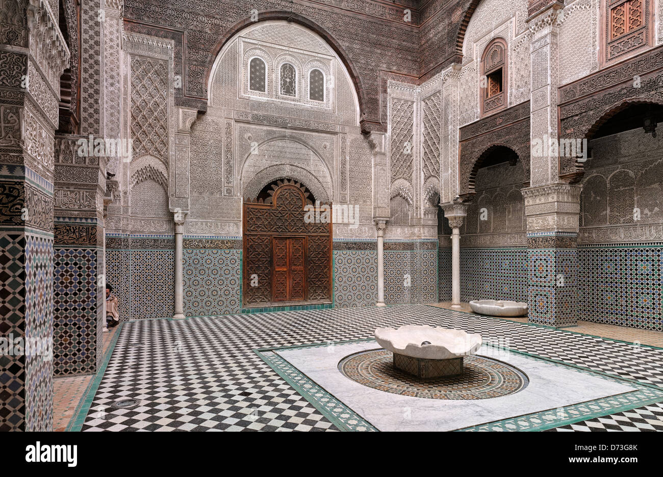 Al-Attarine madrasa à Fez Maroc Banque D'Images