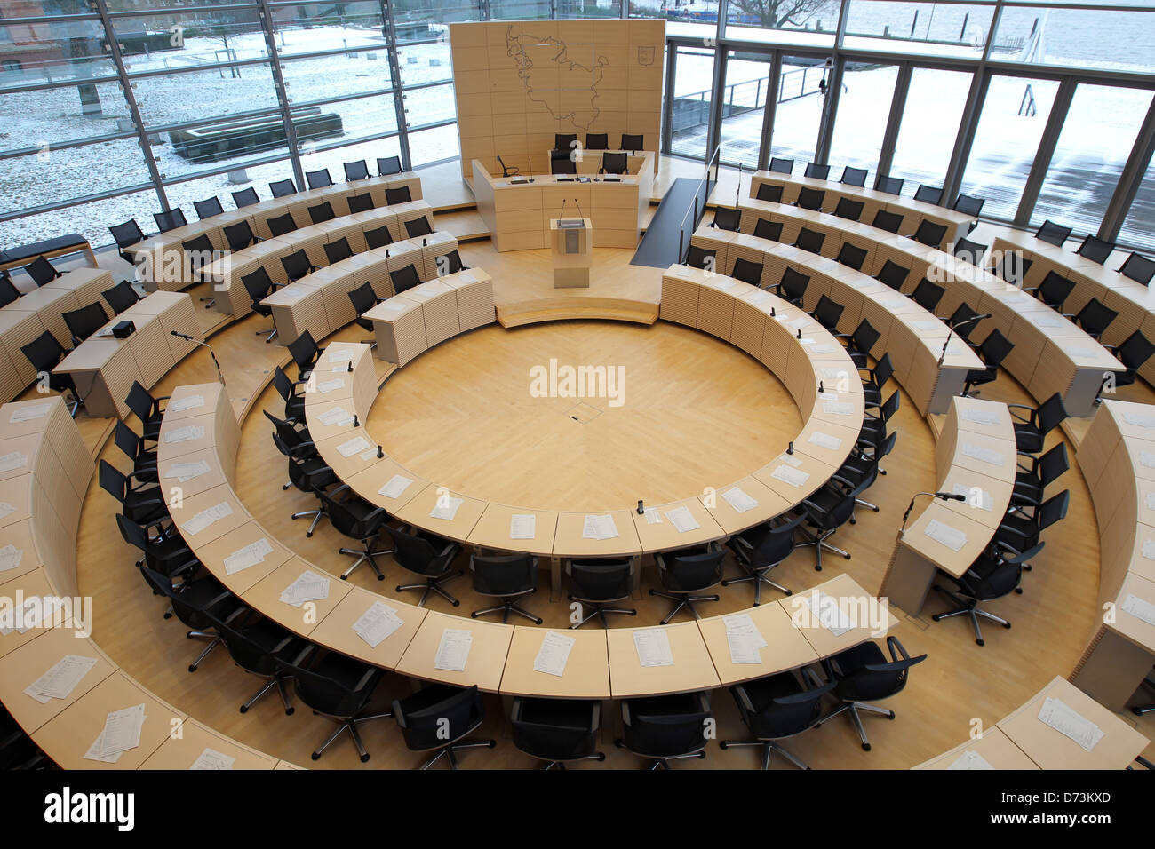 Kiel, Allemagne, la chambre vide de l'État de Schleswig-Holstein Banque D'Images