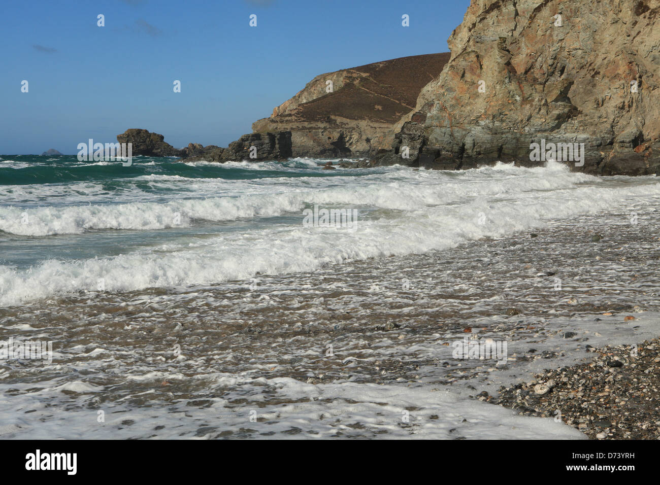 Trevaunance Cove, North Cornwall, England, UK Banque D'Images