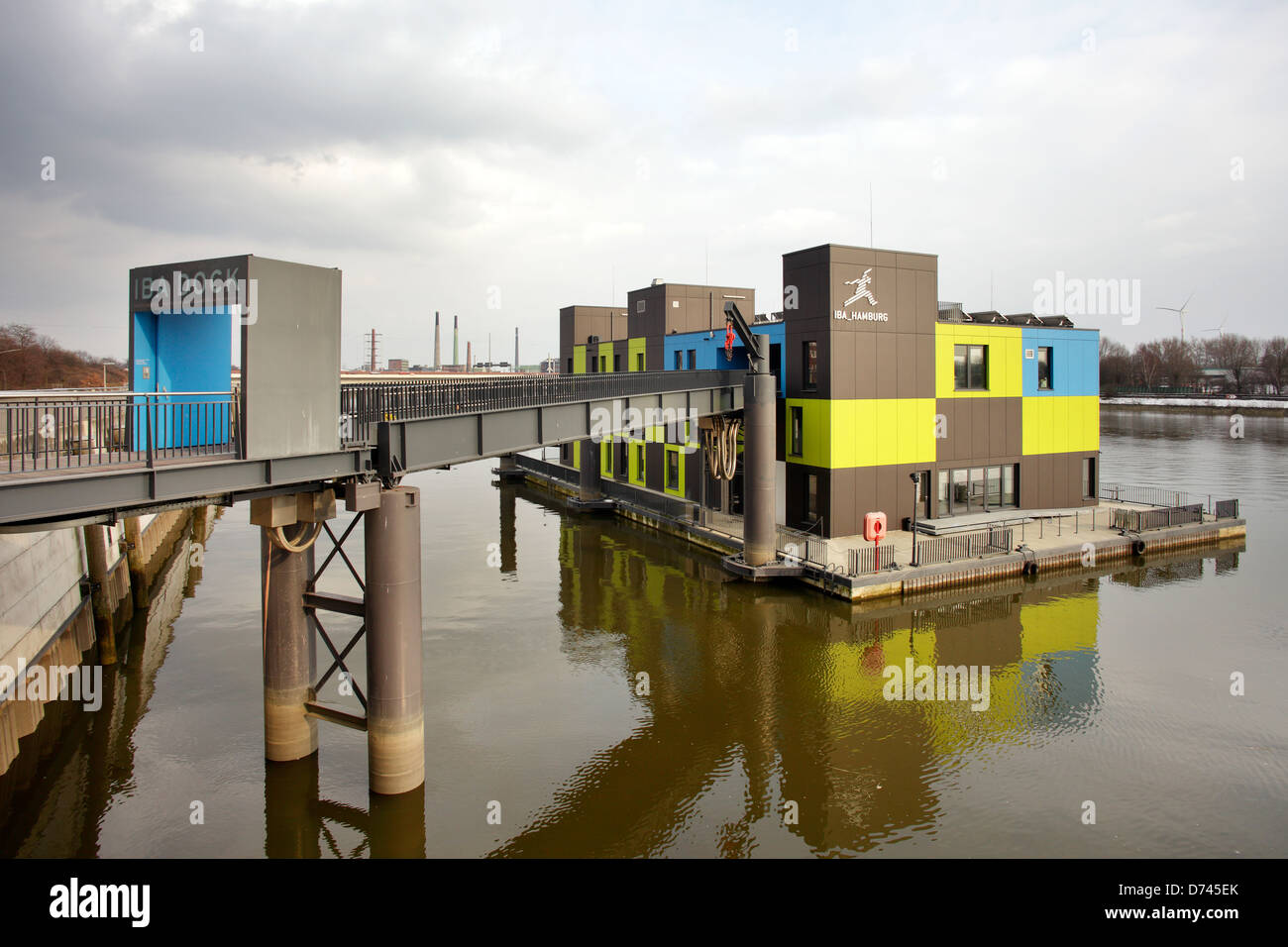 Hambourg, Allemagne, de l'IBA dock pour le Salon International de la construction IBA Hamburg Banque D'Images