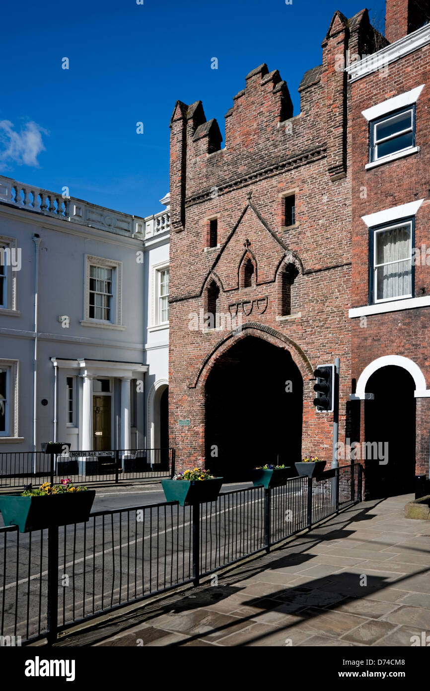 Medieval Gateway to North Bar dans la ville de Beverley East Yorkshire Angleterre Royaume-Uni GB Grande-Bretagne Banque D'Images