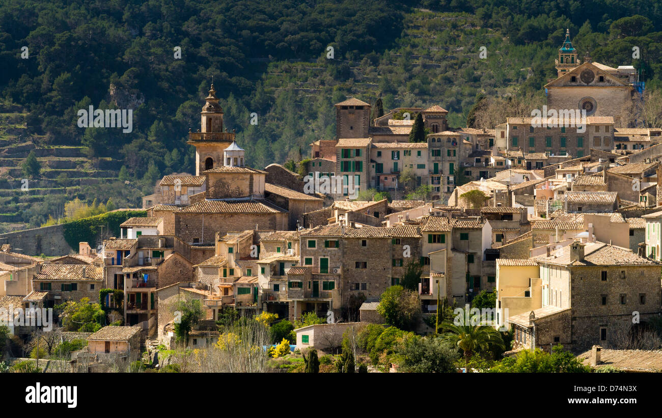 Village perché de Valldemossa, près de Palma, Majorque, Espagne Banque D'Images