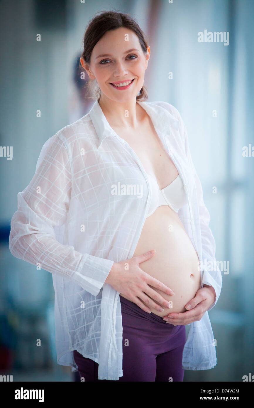 Femme enceinte. Banque D'Images