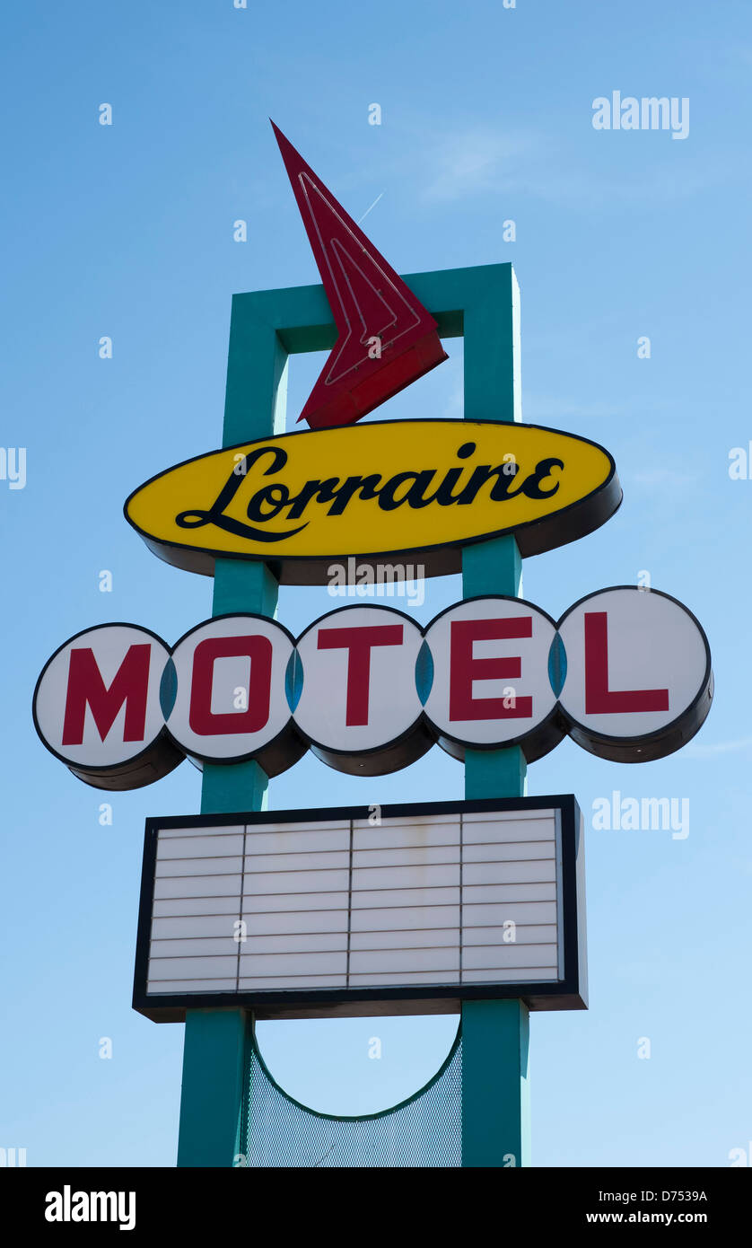 Le Lorraine Motel, Memphis, États-Unis d'Amérique où le Dr Martin Luther King a été tué. Banque D'Images
