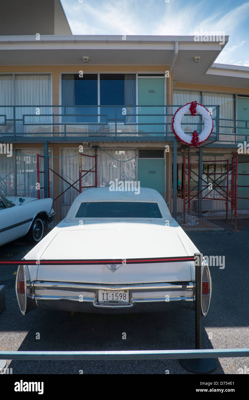 Le Lorraine Motel, à Memphis, Tennessee, USA où les droits civils, Martin Luther King a été tué. Banque D'Images