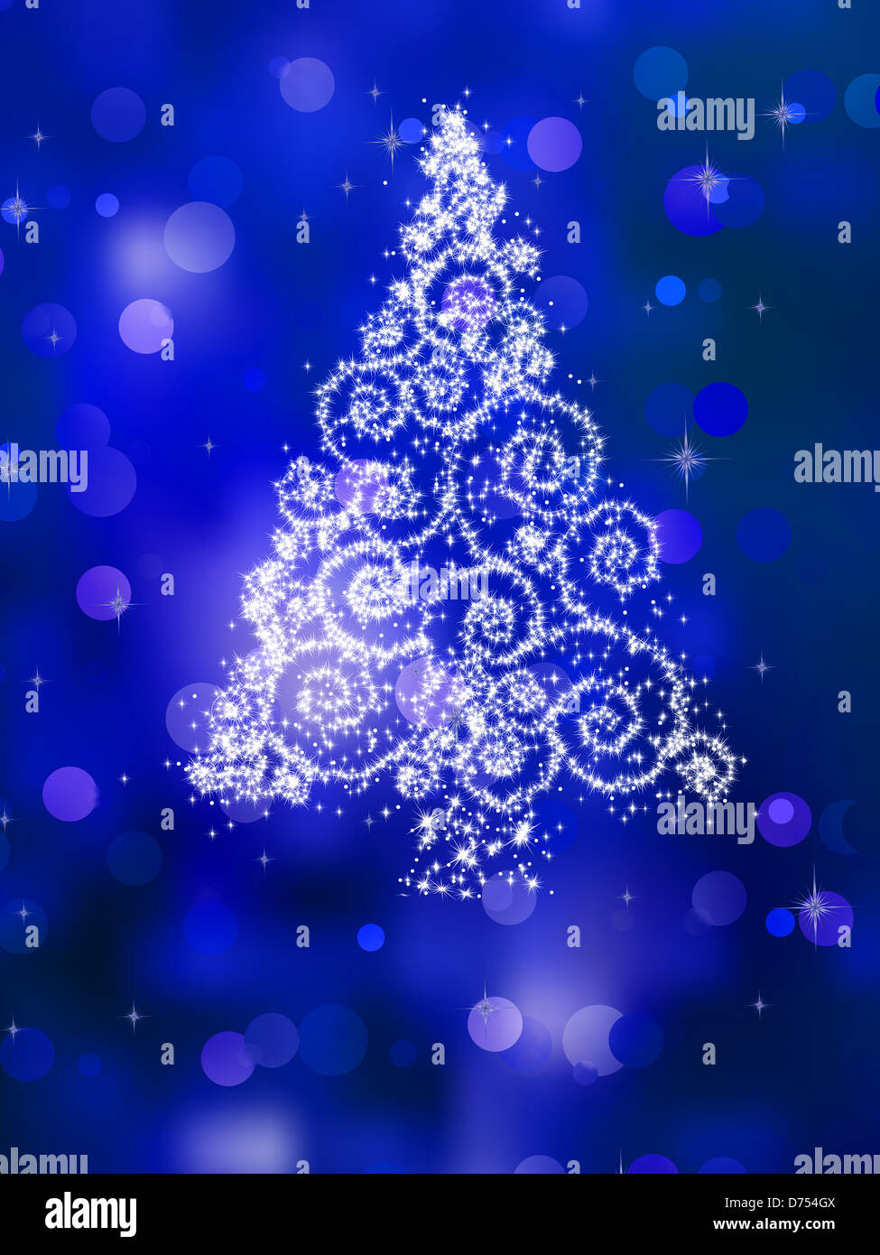 Illustration de l'arbre de Noël sur fond doré Banque D'Images