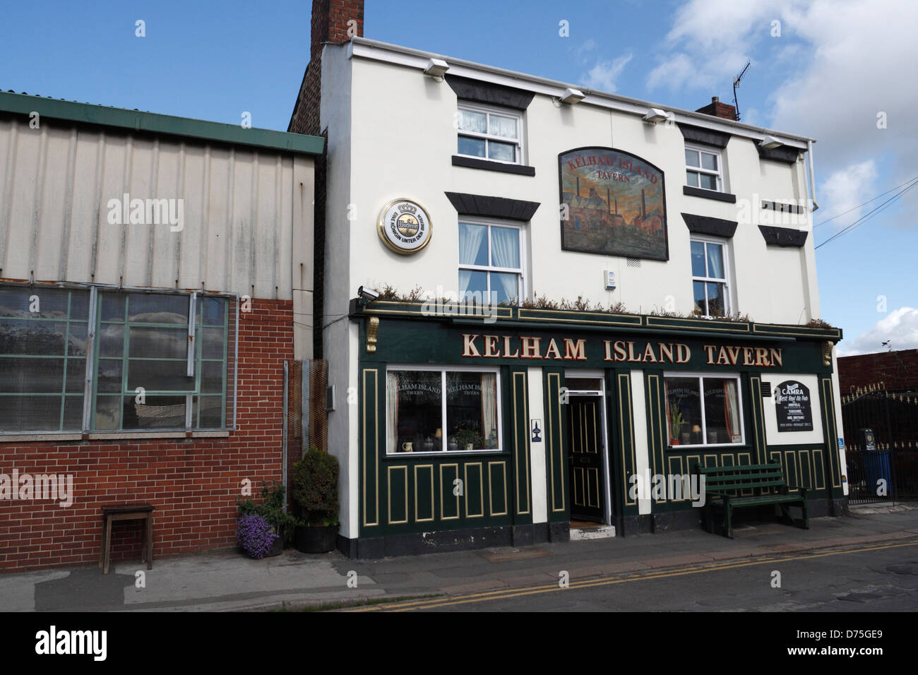 La Kelham Island Tavern à Sheffield en Angleterre, Don Valley Real Ale Pub traditionnel Inner City maison publique industrielle Banque D'Images