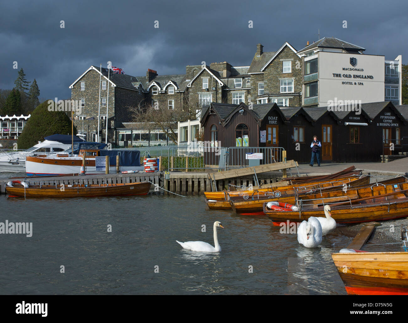 La vieille Angleterre Hôtel à Bowness Bay, Parc National de Lake District, Cumbria, Angleterre, Royaume-Uni Banque D'Images