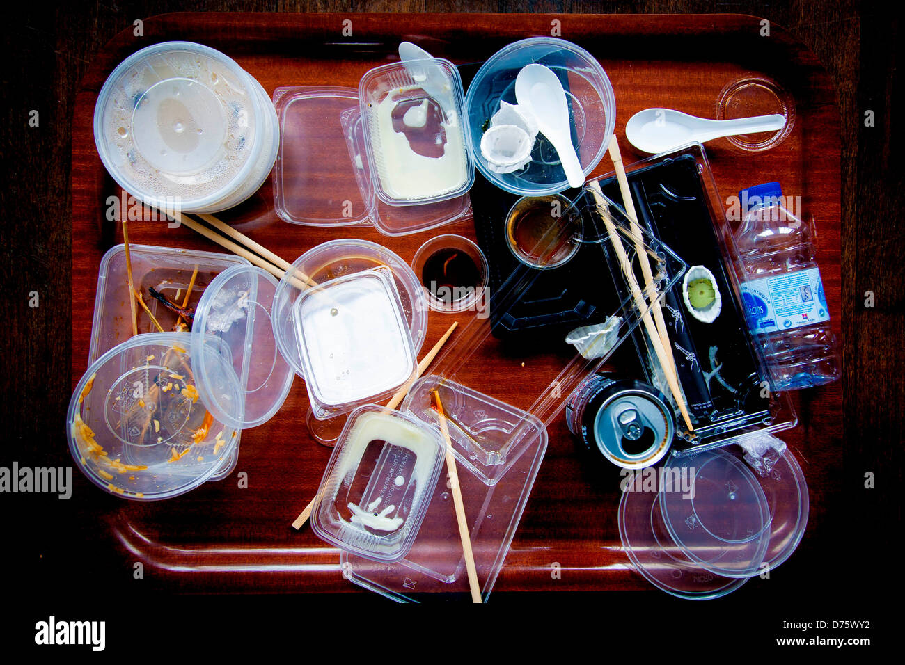 Repas plateau. Banque D'Images