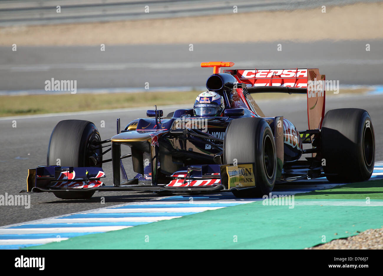 Daniel RICCIARDO, AUS, de l'équipe Toro Rosso F1 - Formule 1 - Course d'essai - Espagne - Jerez, 07.02.12 Banque D'Images