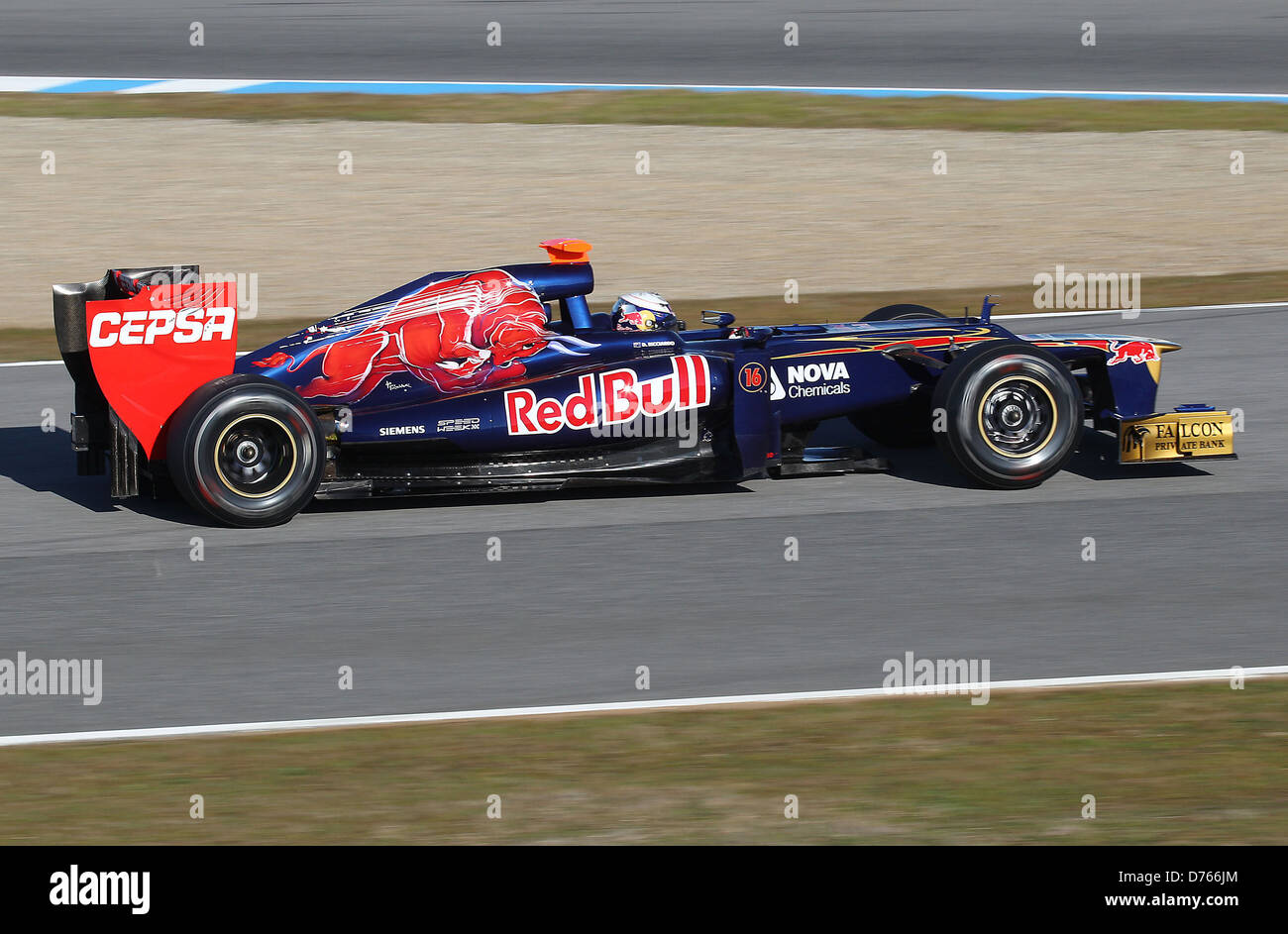 Daniel RICCIARDO, AUS, de l'équipe Toro Rosso F1 - Formule 1 - Course d'essai - Espagne - Jerez, 07.02.12 Banque D'Images