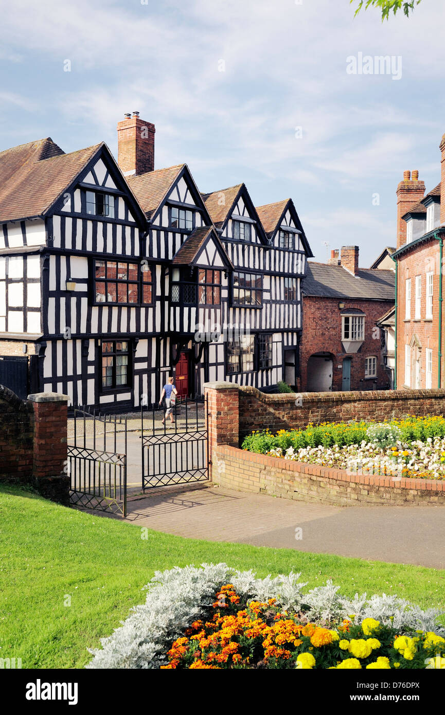 Tudor élisabéthaine Église ossature bois Maison sur Church Lane, dans la ville de Carmarthen, Herefordshire, Angleterre, date de 1600 Banque D'Images