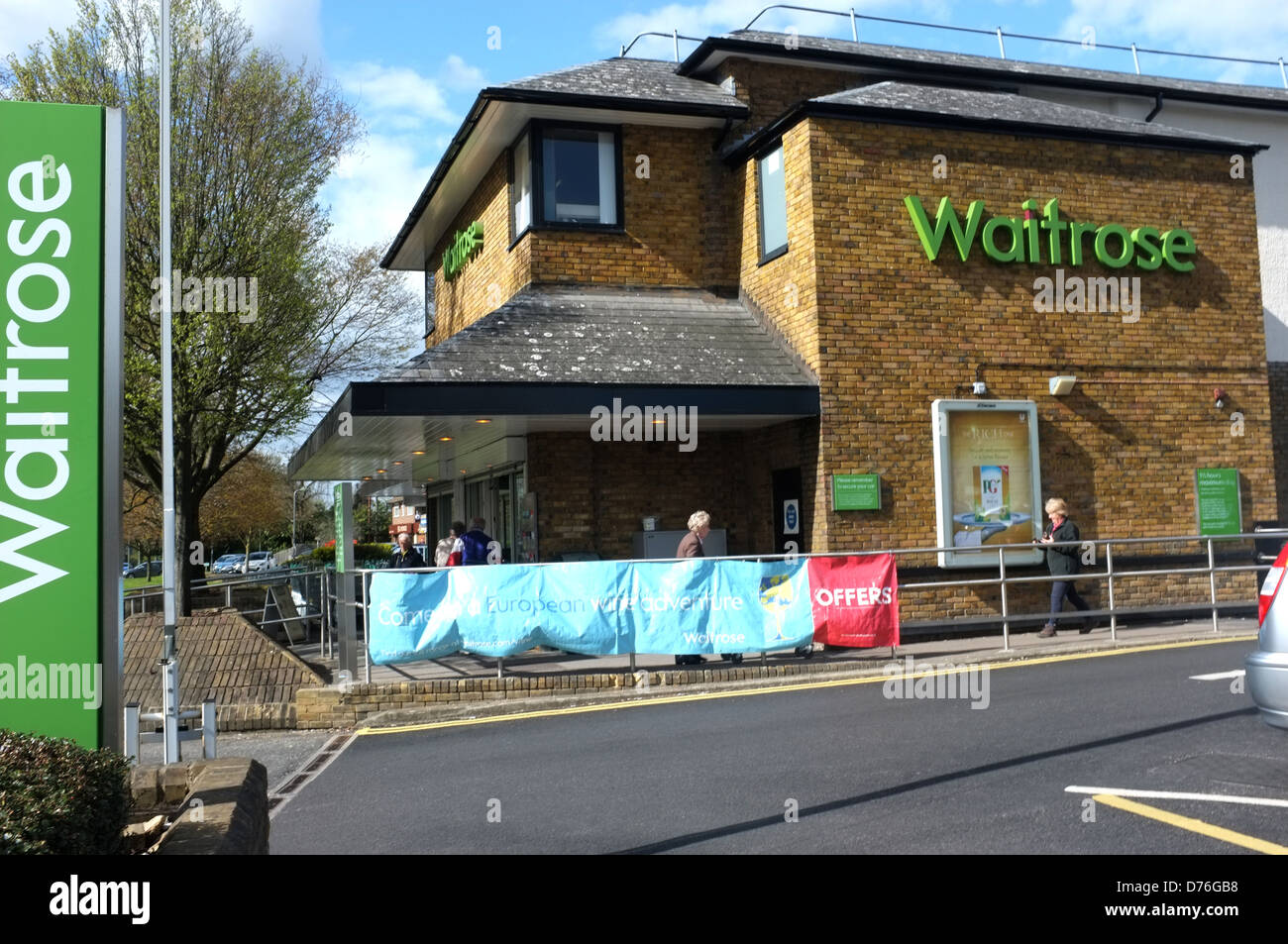 Vert Vert supermarché Waitrose rue Kent uk 2013 Banque D'Images