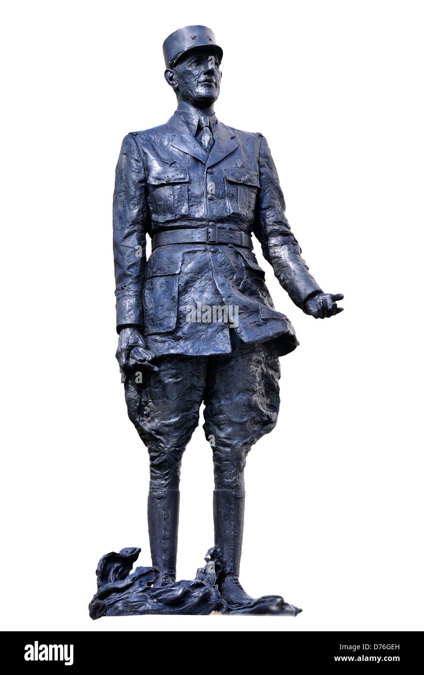 Londres, Angleterre, Royaume-Uni. Statue (1993 - Angela Conner) du général Charles de Gaulle (1890-1970) dans les jardins Carlton Banque D'Images