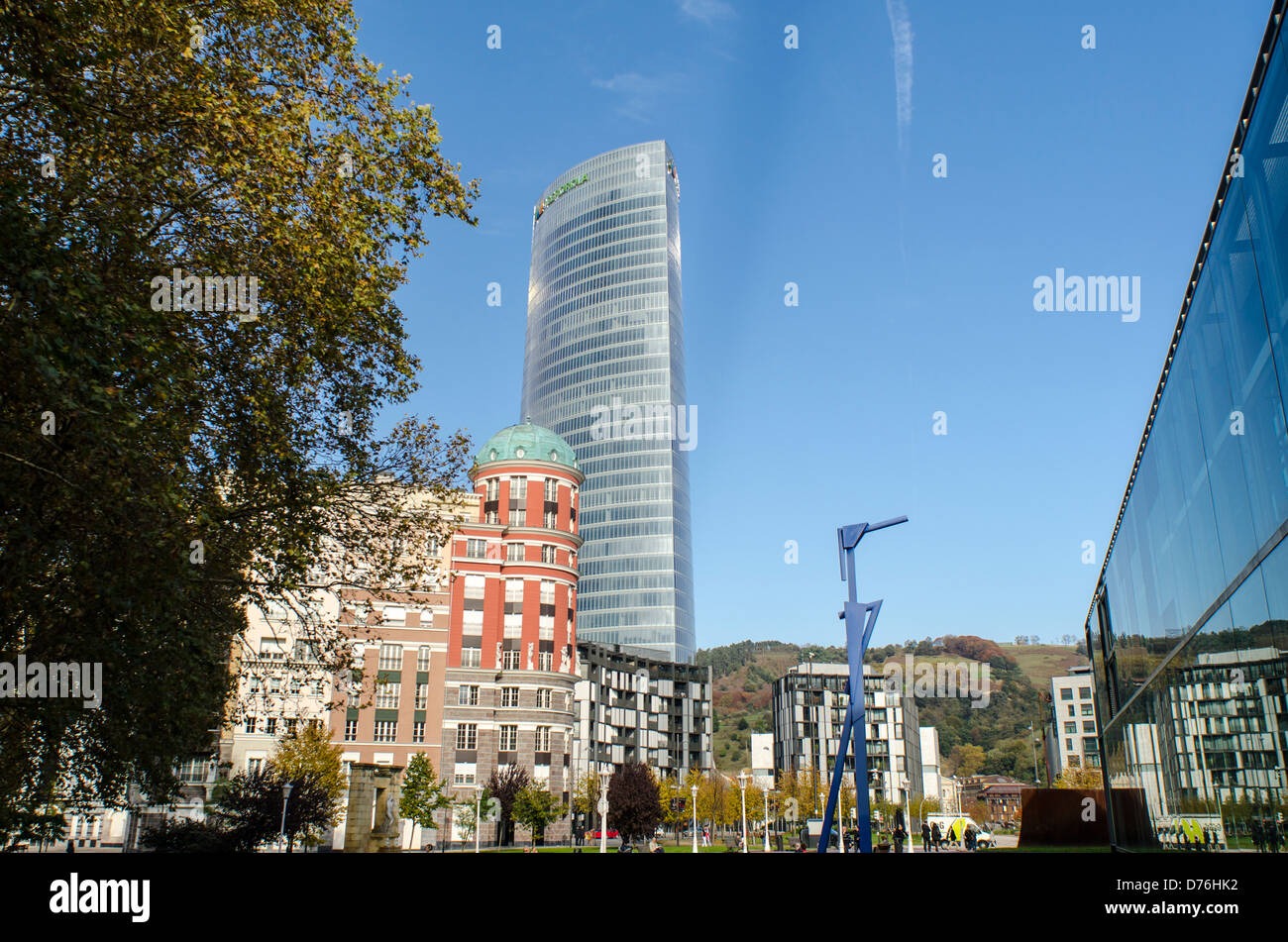 La tour Iberdrola à Bilbao, Pays Basque, Espagne Banque D'Images