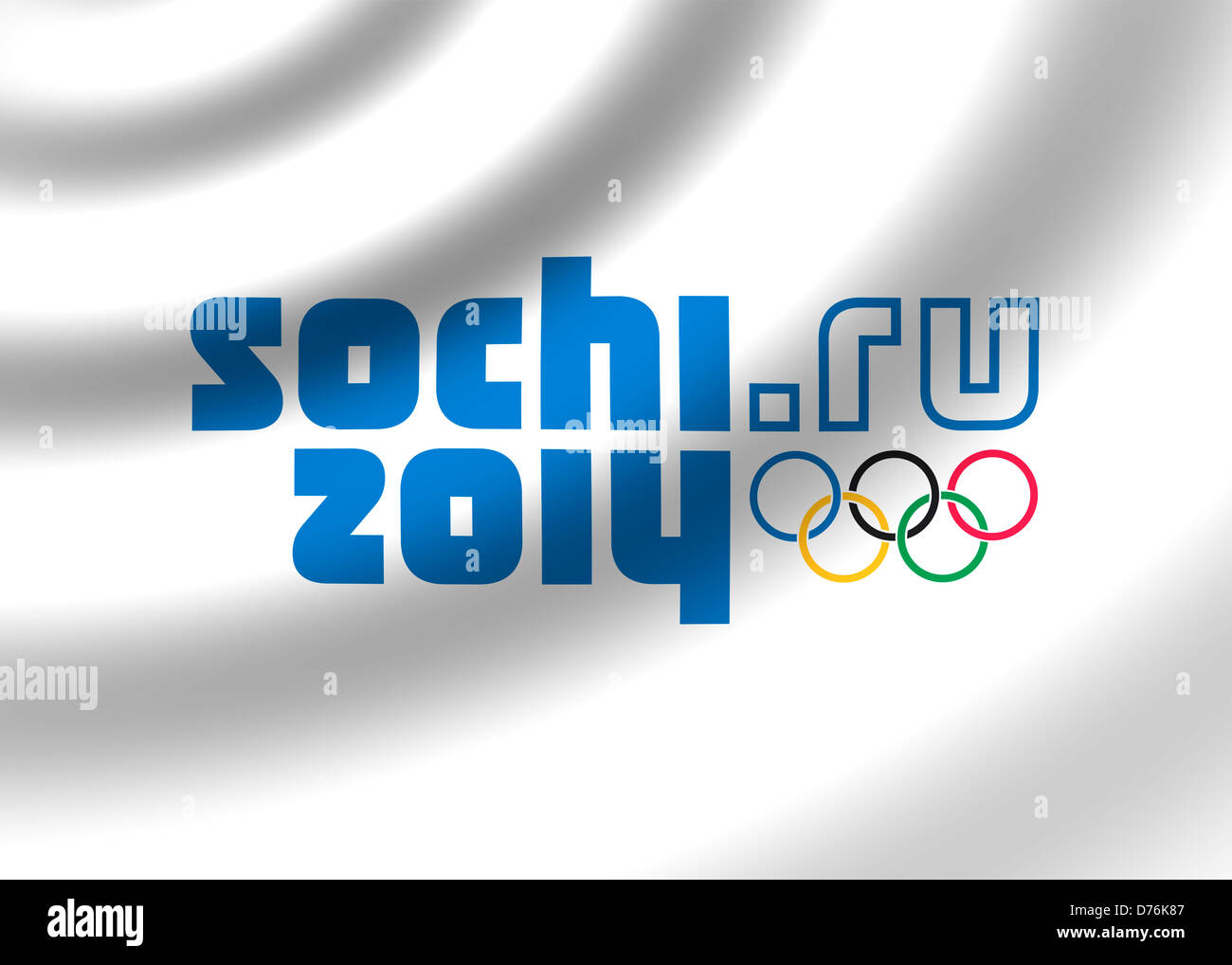 Sotchi 2014 symbole logo Jeux Olympiques d'hiver symbole drapeau icône Banque D'Images