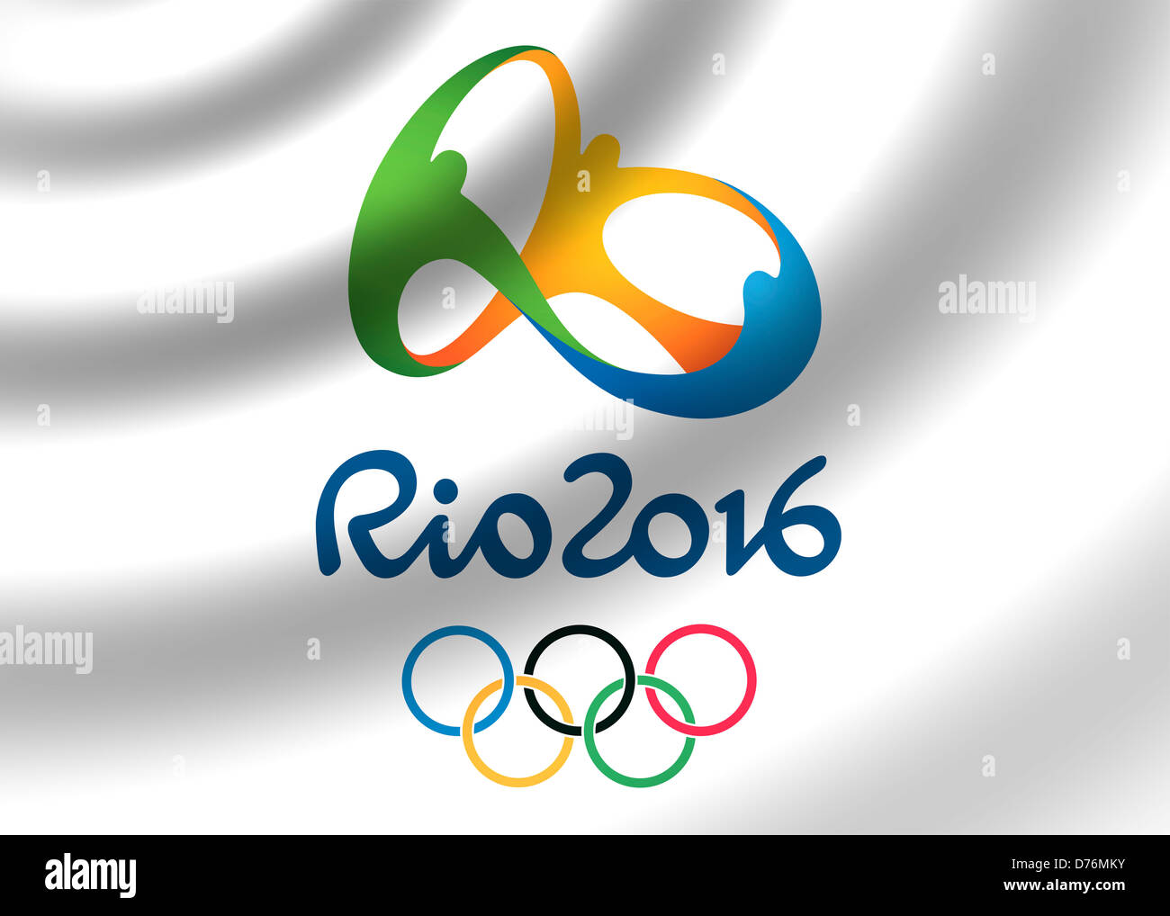Rio 16 Jeux Olympiques D Ete Jeux De Rio De Janeiro Sur L Icone Du Drapeau Symbole Logo Photo Stock Alamy