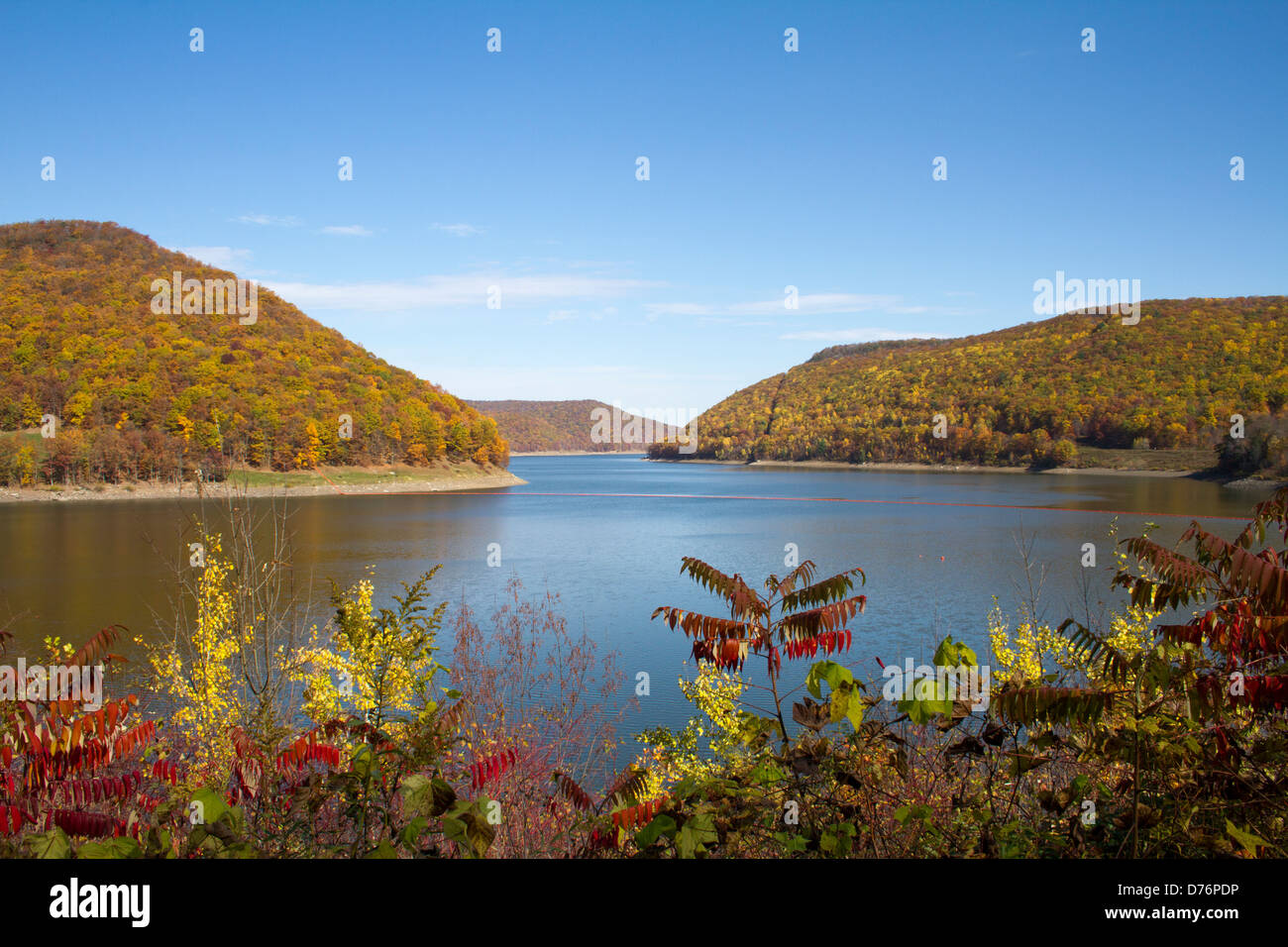 Réservoir d'Allegheny en Pennsylvanie à l'automne Banque D'Images