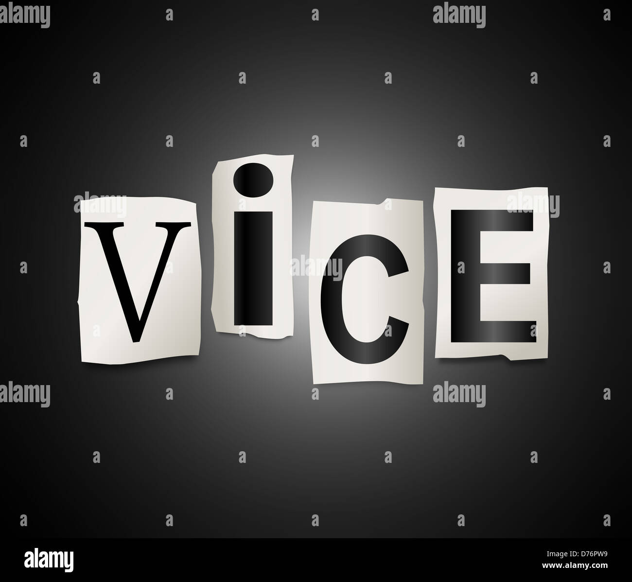 Vice. Banque D'Images