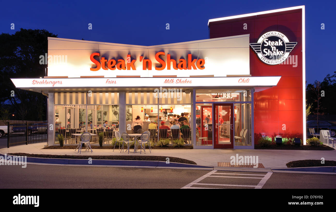 Steak 'n Shake restaurant de la chaîne. Banque D'Images