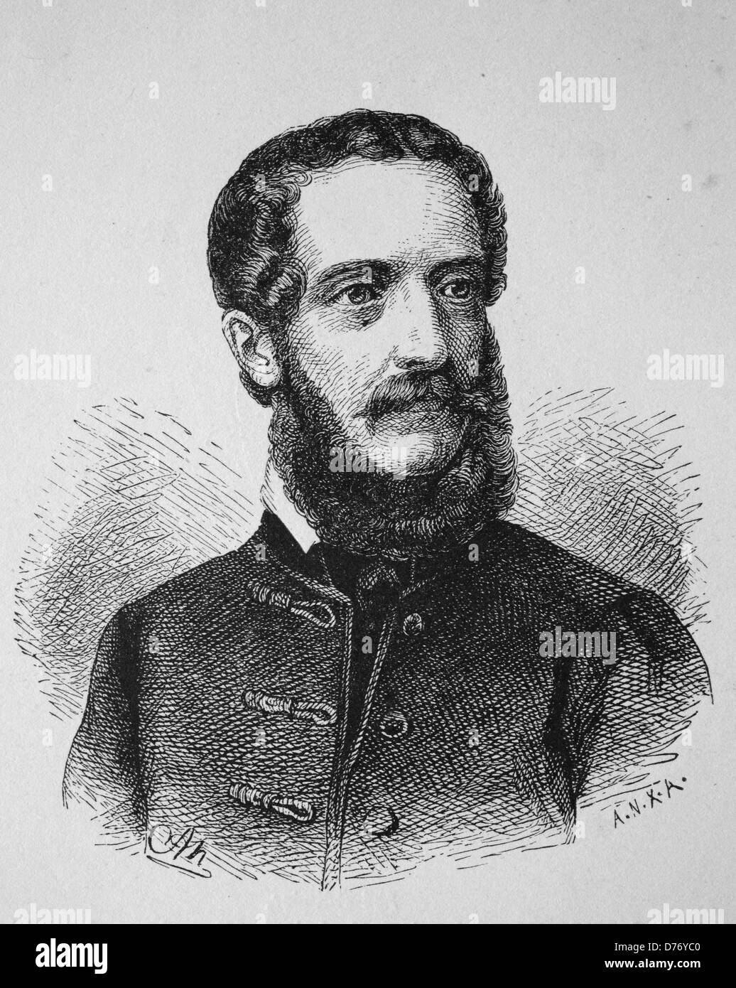 Louis Kossuth, 1802 - 1894, héros national hongrois, historique gravure sur bois, vers 1880 Banque D'Images