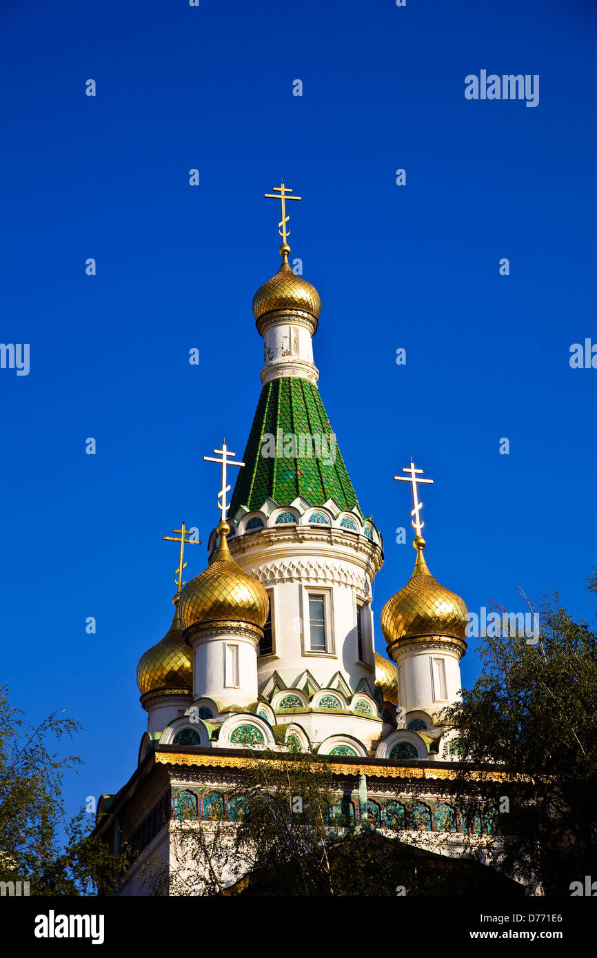 L'Église russe de Saint-nicolas le faiseur de miracle à Sofia, Bulgarie Banque D'Images