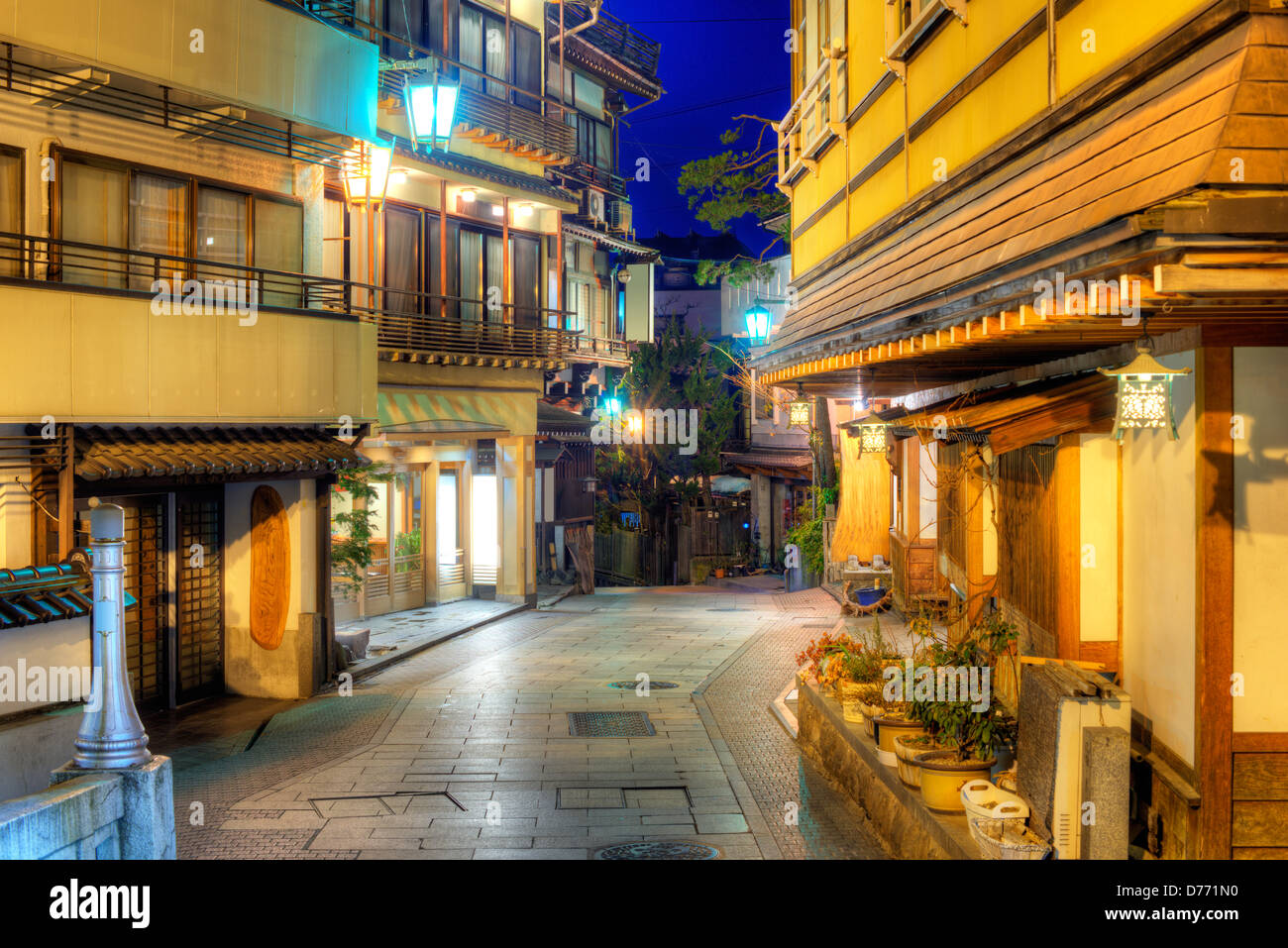 Shibu Onsen, un hot springs resort town dans la région de Nagano, au Japon. Banque D'Images