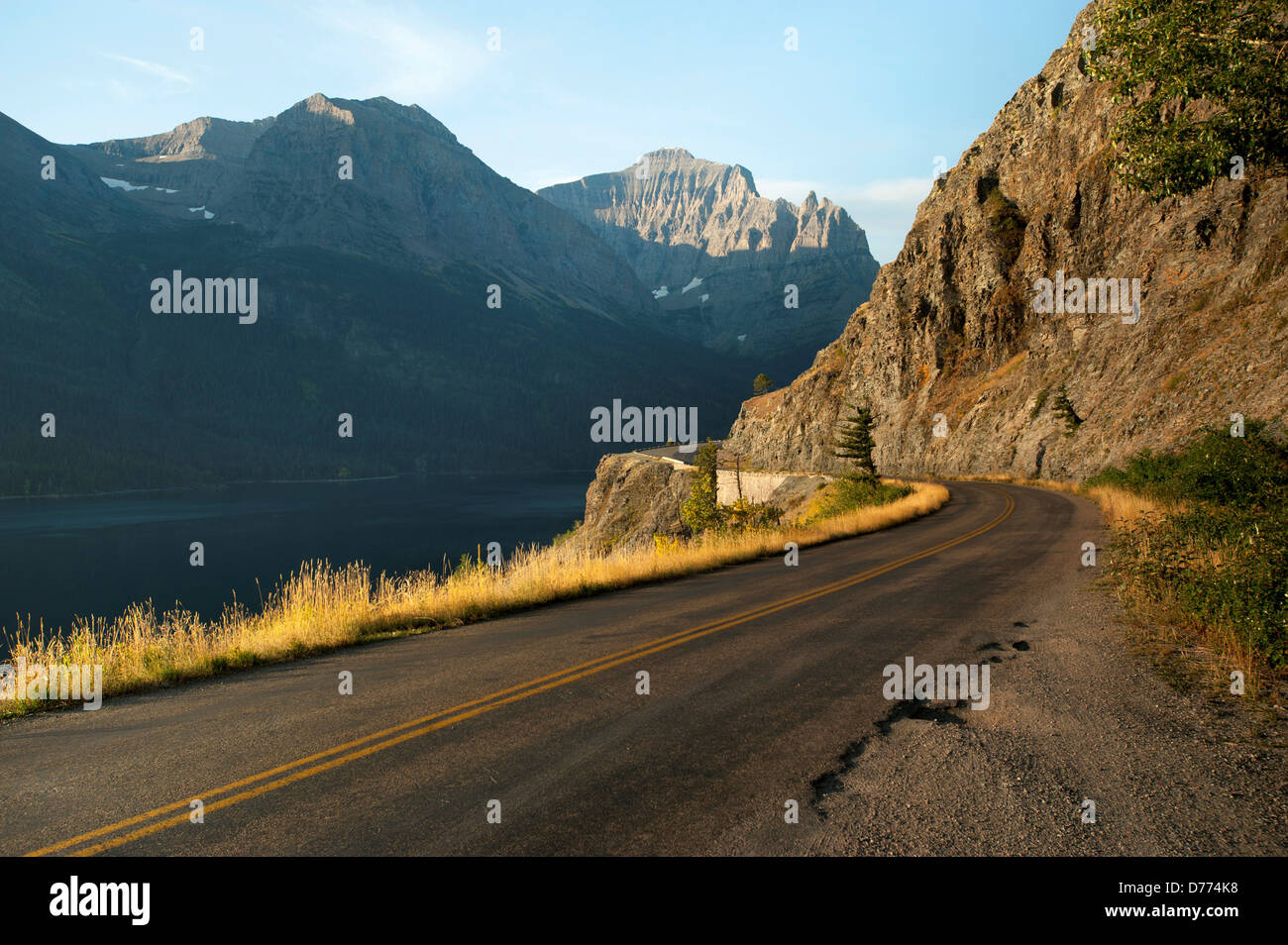 USA Montana vue le long de la route de Sun va dans le parc national des Glaciers Banque D'Images