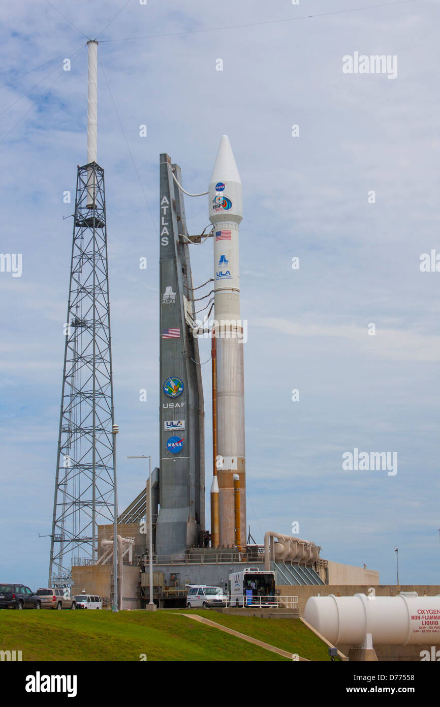 USA Floride Cape Canaveral fusée Atlas Atlas V 5 au Space Center en août 2012 Banque D'Images
