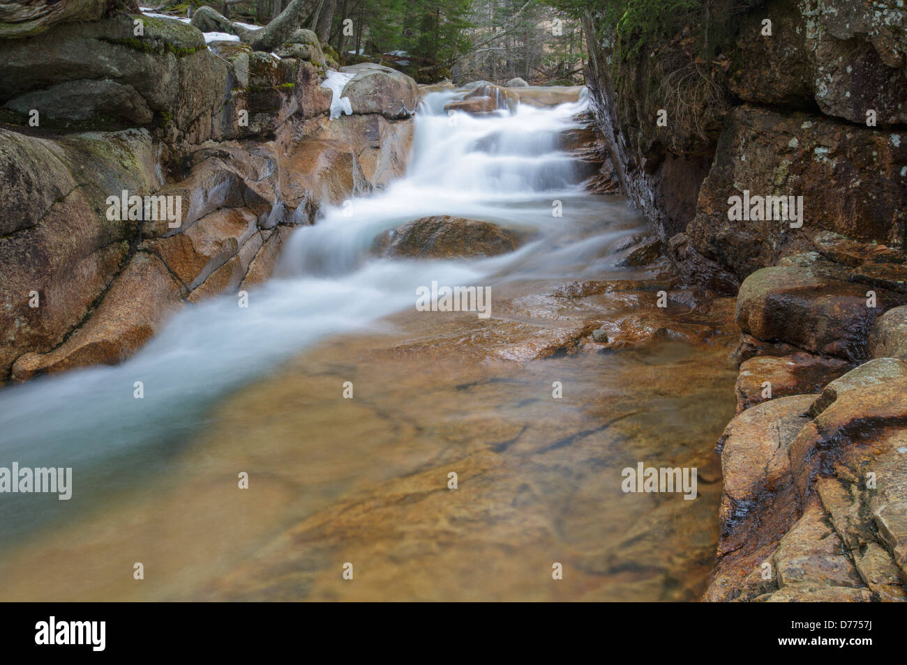 Franconia Notch State Park - Le bébé Bassin, qui est situé juste en dessous de "La zone de visualisation des bassin de Lincoln, NH Banque D'Images