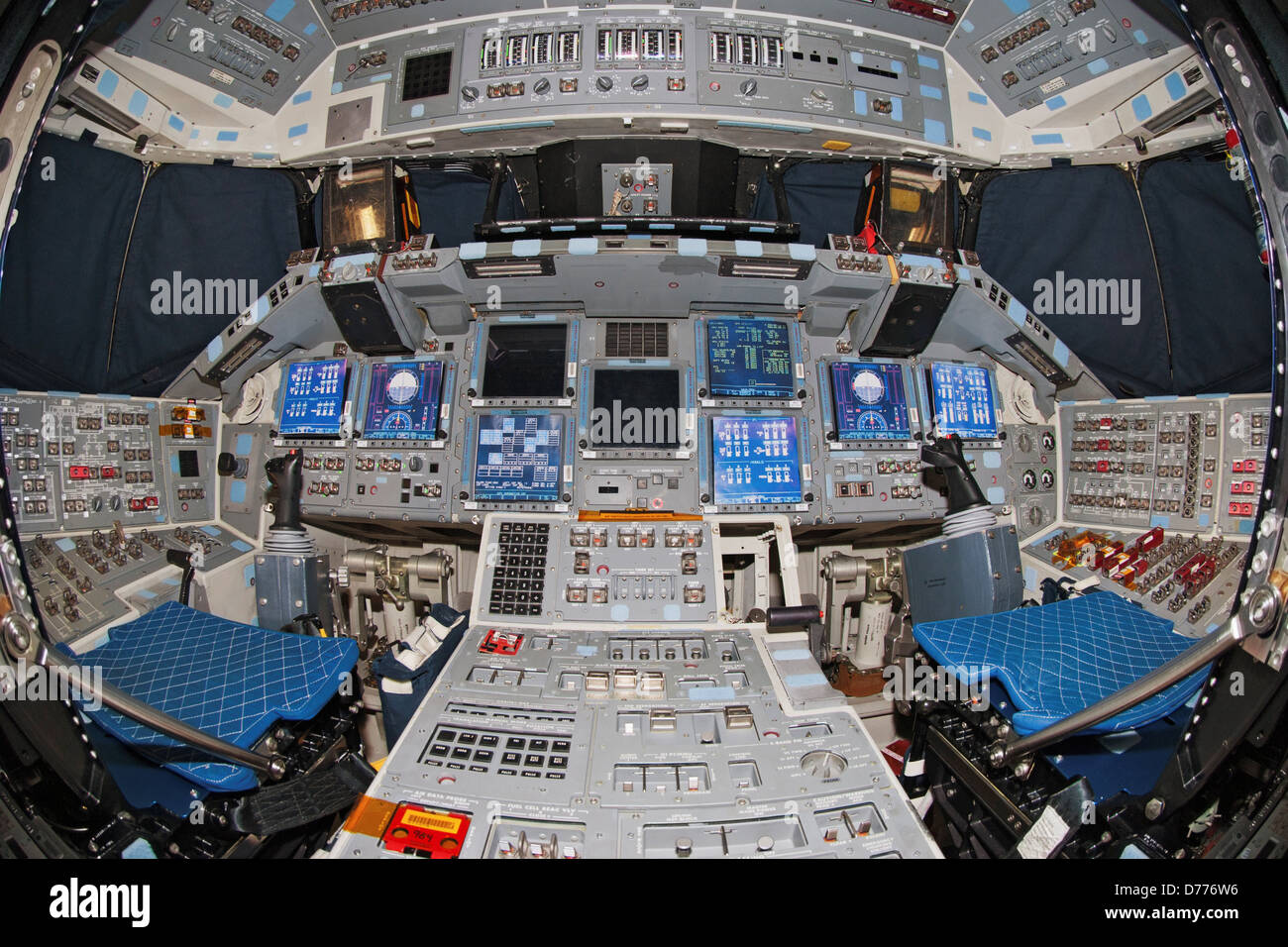 La navette spatiale Discovery Flight Deck Banque D'Images