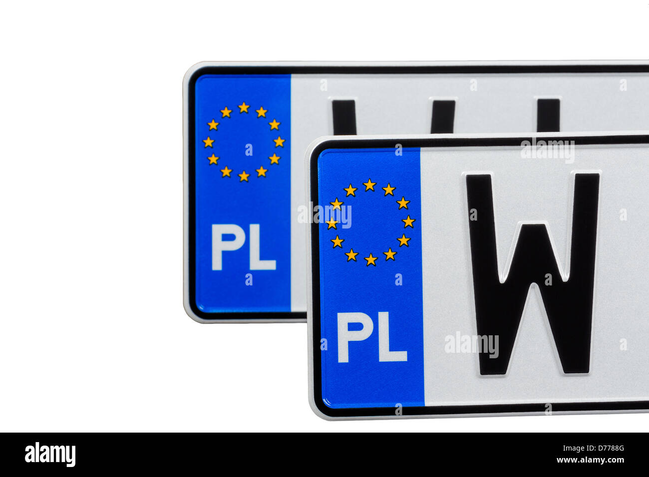 Deux plaques de licence Banque D'Images