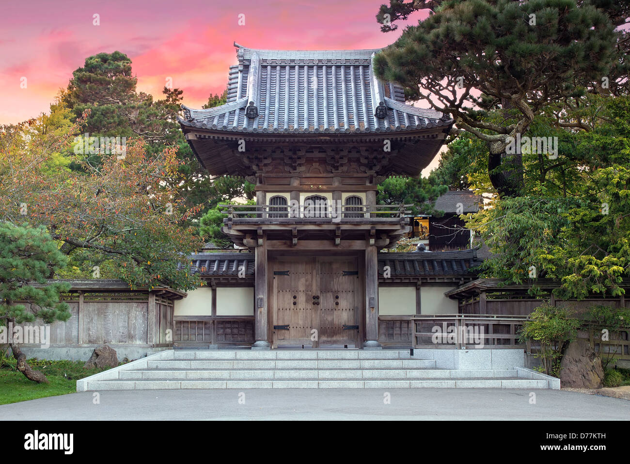 Japanese Tea Garden Entrée dans San Francisco Golden Gate Park Banque D'Images