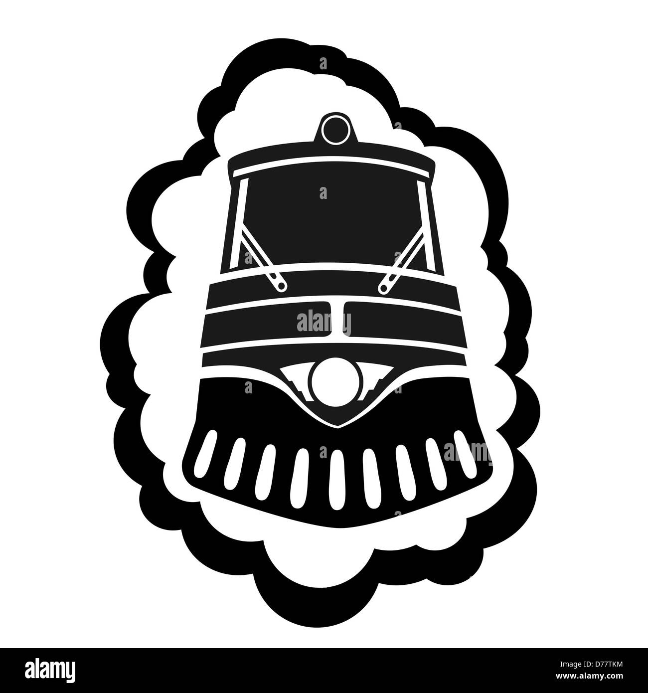 Résumé de droit de la locomotive. Illustration sur fond blanc. Banque D'Images