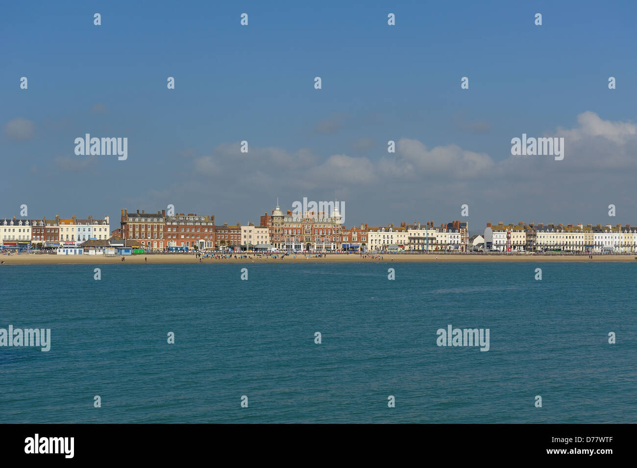 L'Esplanade en front de plage de Weymouth Dorset england uk Banque D'Images