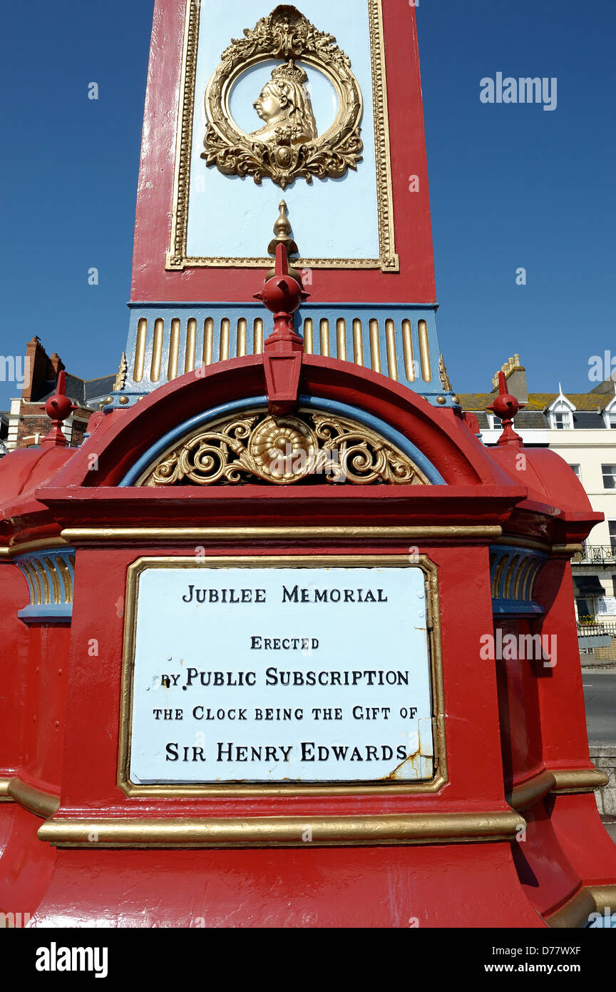 L'horloge du jubilé esplanade weymouth dorset england uk Banque D'Images